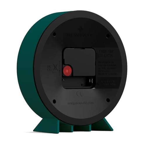 NEWGATE® M Mantel Silent Sweep Horloge de cheminée - 'No Tick' - Une Horloge de cheminée Moderne - Petite Horloge - Horloges pour Le Salon - Horloge de Bureau - Pendules de cheminée - Vert Éden