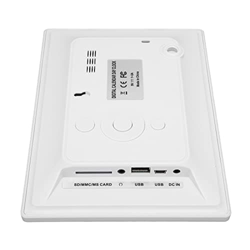 2023 Dernière Version 7 Pouces Calendrier Numérique Jour Date Horloge, Très Grand écran Gradation Automatique Horloges électroniques de Jour, Rappels Personnalisés pour Les (Prise UE)