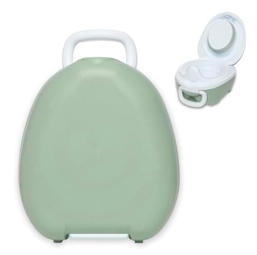 My Carry Potty - Pot de Voyage Vert Pastel, Meilleur Siège de Toilette Portable pour les Tout-Petits et les Enfants à Emporter Partout