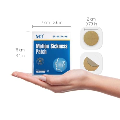 Patch Anti Mal de Mer MQ 28ct Patch Anti-maux des Transports en Voiture et en Bateau, Croisière et Avion – Soulage les Nausées, les Vertiges et les Vomissements du Mal de Mer
