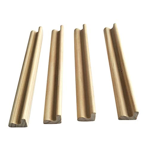 Support De Domino Plateau en Bois, 4 Pièces Porte-Cartes en Bois Présentoir De Jouets Carreaux De Mahjong Support De Carreaux en Bois Support D'affichage en Bois Support De Domino Multifonction