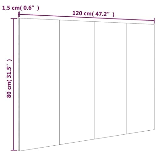 Coavain Tete de Lit 120 cm Tête de Lit Bois chêne fumé