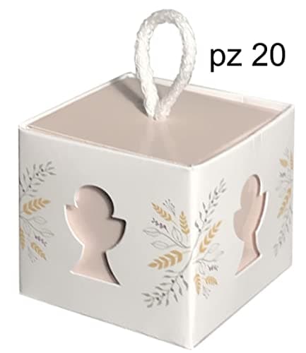 regalami. Shop, Lot de 20 boîtes à dragées pour première communion, 50 x 50 x 50 mm