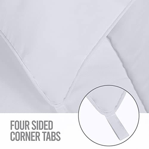 Utopia Bedding Couette 240x260 cm, Couette Chaud 370 GSM, pour lit 2 Personne, Couverture Blanc avec Onglets d'angle (Blanc)
