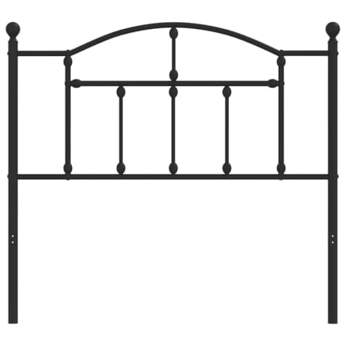 Coavain Tete de Lit 100 cm Tête de Lit Métallique Robuste Noir 105x3x97 cm