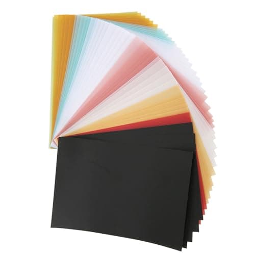 Papier Acide Sulfurique coloré, Papier à Dessin Transparent à Haute Résistance à la Chaleur, Format 15 X 10 Cm, 50 Feuilles pour L'artisanat, la Calligraphie et la Peinture