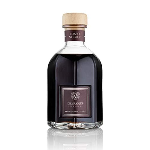 Dr. Vranjes – Diffuseur Rosso Nobile 500 ML + 2 Paquets de Bâtonnets Noirs (3 pièces) – Parfum d'intérieur de Luxe, Parfum Principal: Fruité, Orange, Fraises et Fruits Rouges, Bois de Bouleau