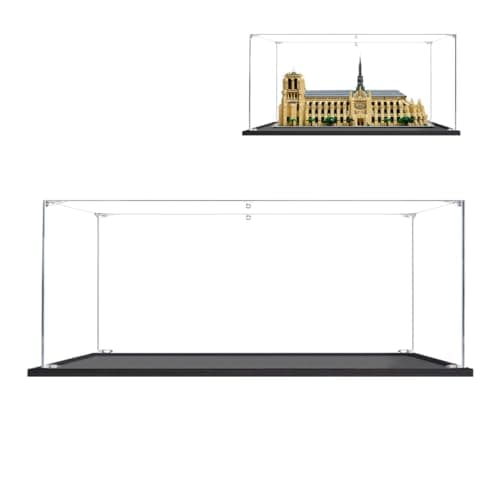 Vitrine pour Lego-21061 - Présentoir Vitrine en Acrylique Transparente pour [Notre-Dame de Paris] Modèle - 45x25x35cm