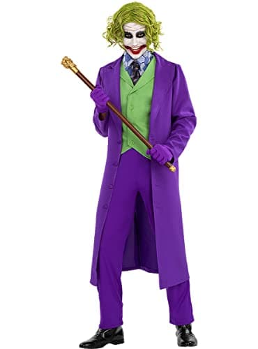 Funidelia | Canne Joker 100% Officielle pour Femme et Homme Super héros, DC Comics, Méchants, Accessoire pour déguisement - Déguisements Amusants pour Vos soirées.