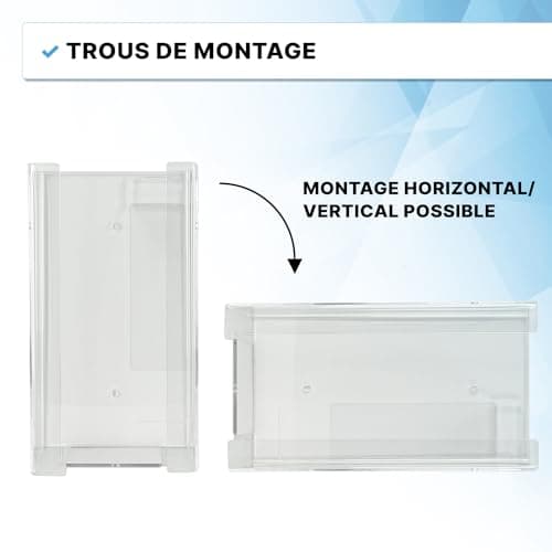 ARNOMED Support gant pour gants jetables, 1 support de gants jetables pour 1 boîte, support mural pour gants jetables, distributeur de gants transparent en acrylique en 24,6 x 10,6 x 13,5cm