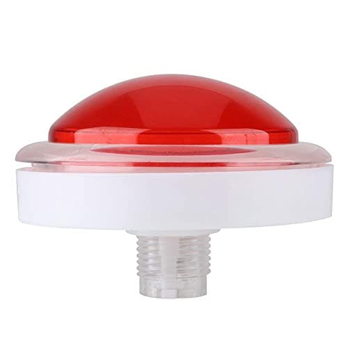 Boutons poussoirs éclairés par LED de 100mm, Lampe de lumière LED Grand Interrupteur à Bouton Poussoir de Joueur de Jeu vidéo d'arcade Rond, pour Jeux à pièces d'arcade(Rouge)