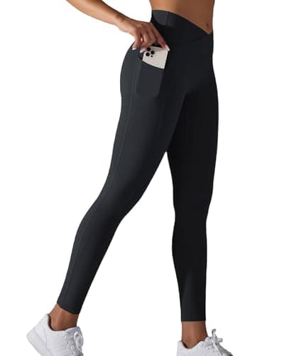 JTSONN Leggings de Sport pour Femmes Taille Haute Long Opaques Pantalons de Yoga avec Poches Collants de Fitness Yoga Gym Course