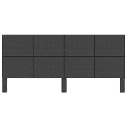 Tidyard Tête de Lit Têtes de Lit pour Adulte en Tissu Gris foncé 200x200 cm