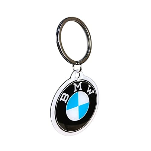 Nostalgic-Art Porte-clé rétro, Ø 4 cm, Official License Product (OLP), BMW – Logo – Idée de cadeau pour fans de BMW, en métal, design vintage