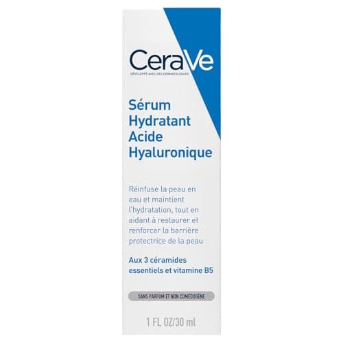CeraVe - Sérum Hydratant à l'Acide Hyaluronique - Nourrit, Hydrate et Apaise - Diffusion Continue des Actifs - Aux 3 Céramides & Vitamine B5 - Tous Types de Peau - 30 ml