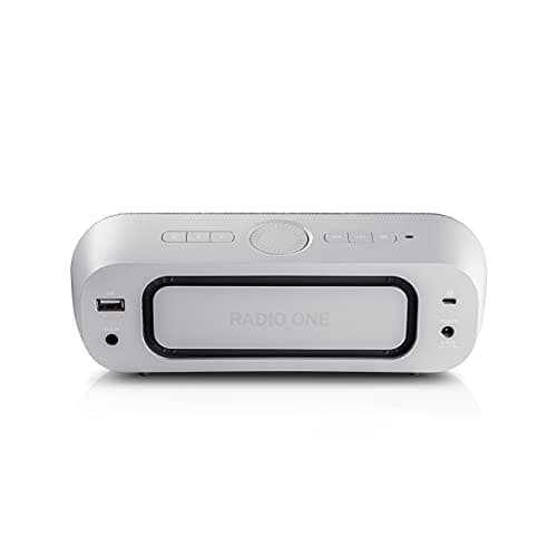 Teufel Radio One Radio-réveil HiFi et Enceinte Bluetooth, Radio Dab+/FM, Ecran d’Affichage dimmable (Light Gray)