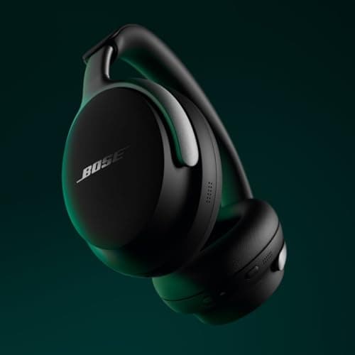 Bose QuietComfort Ultra Casque sans fil à réduction de bruit avec audio spatial, Casque supra-aural avec micro intégré, jusqu’à 24 h d’autonomie de la batterie, Noir