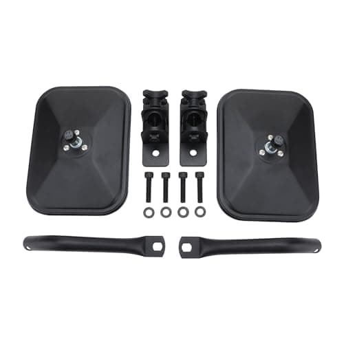 GOOFIT Vue arrière de la Colonne a modifiée carrée Rétroviseur Remplacement pour Wrangler TJ JK JKU 1997-2017 UTV ATV