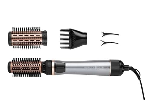 Remington Brosse Soufflante Rotative automatique [Soin kératine & huile d'amande] Keratin Protect (1000W, Céramique, Température variable, 3 accessoires: 2 brosses rondes 40 & 50mm + de Volume) AS8811
