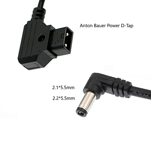 Uonecn Câble d'alimentation Dtap vers angle droit DC 2,1 mm 12 V pour moniteurs LCD KiPRO Lectrosonic Lowel Blender LED Power Tap-Lectro Dispositifs