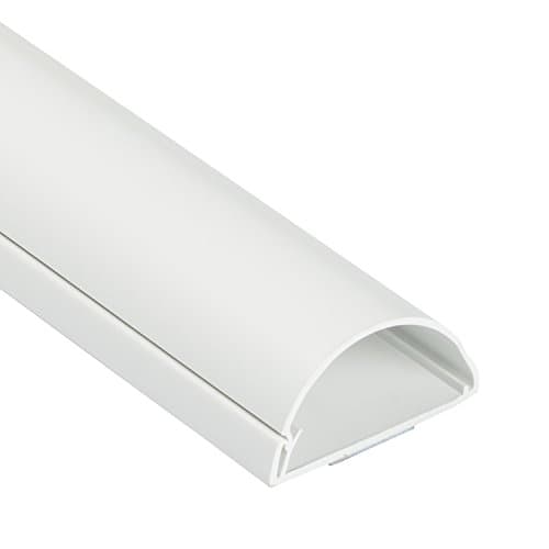 D-Line 50x25mm Moulure Décorative en Demi-Cercle |1M5025W | Goulotte Électrique | Cache-Câble | 1m Longeur, Blanc