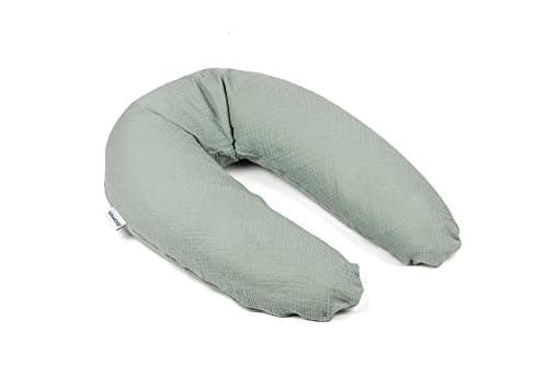 doomoo Coussin de Grossesse & Coussin Allaitement Comfy Big Tetra Green - Ultra Confort pour Dormir Pendant la Grossesse - Soulage Dos, Jambes et Ventre - Housse 100% Bio & Certifié Oeko-TEX, Vert