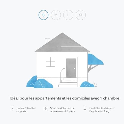 Kit Ring Alarm - S | Alarme de maison sans fil connectée, système de sécurité avec surveillance assistée en option | Sans engagement à long terme, Fonctionne avec Alexa