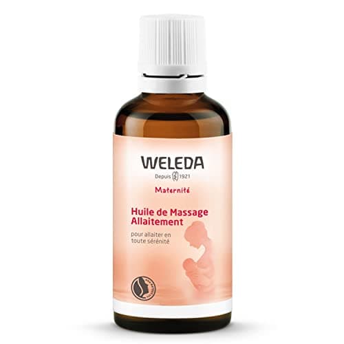 WELEDA - Huile de Massage Allaitement - Pour allaiter en toute sérénité - Pour les femmes allaitantes - NATRUE* - Vegan*** - 50 ml