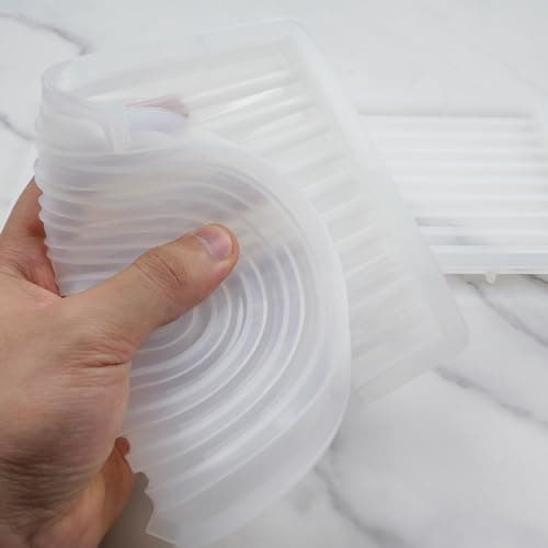 Pont arc-en-ciel Moule plat ovale en Silicone Paquet de 2 Moule Plateau En Résine Silicone forme Irrégulière DIY Moule Resine epoxy Plateau Convient aux petits Ornements