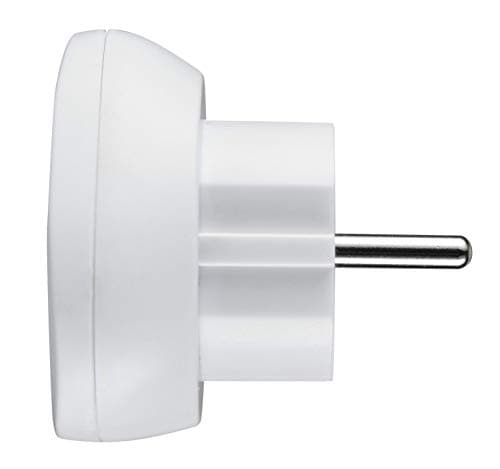 Electraline 70058 Adaptateur de voyage UK vers France/Europe, blanc