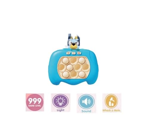 Jeu de Pop électronique Quick Push Bubbles, Console de Nouveau modèle électronique Pop It avec écran, Jouets sensoriels et Magiques (WST-Blue)