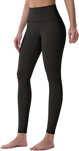 Sunzel Sunzfly Legging de Sport Femme Taille Haute Pantalon de Yoga Opaque Pantalon de Sport pour la Salle de Sport Fitness Entraînement Marron XS