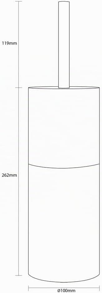 Sealskin Doppio, Porte-brosse WC porcelaine, Sable
