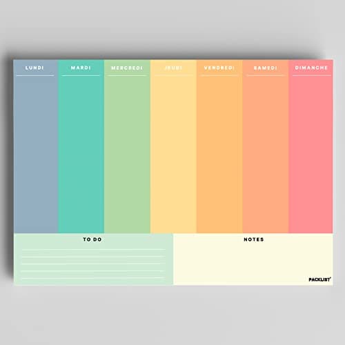 PACKLIST Planificateur Organisateur Hebdomadaire A4 Sans Date - Planification de Bureau - Weekly Planner - Agendas, Planificateurs et Calendriers de Design