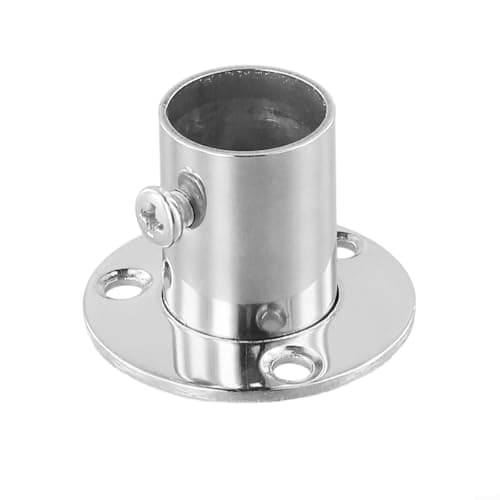 Sandyseptember Lot de 2 supports en acier inoxydable pour tringle de penderie - Pour rideaux, cuisine, salle de bain, garde-robe, balcon (19 mm)