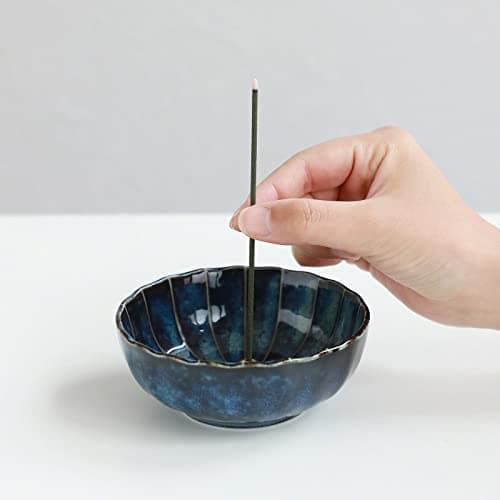 Asayu Japan Set de Bâtons d'Encens à Faible Fumée au Parfum de Lotus et Bois de Santal (40g), Fabriqués au Japon, Idéal pour Le Yoga et Méditation