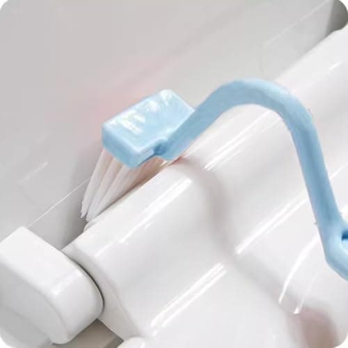 Xemnys Brosse de nettoyage pour joints de carrelage - Brosse de nettoyage sous le bord des toilettes - Outil de nettoyage pour salle de bain/douche/cuisine/fenêtre