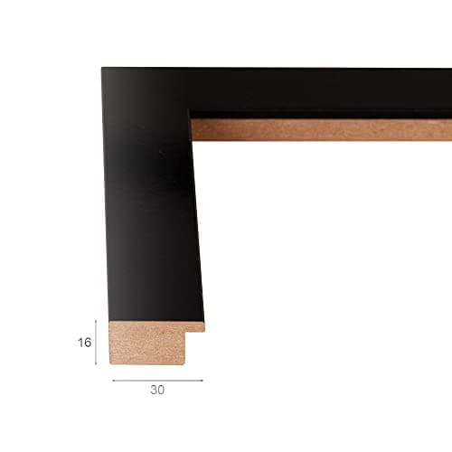 Rahmendesign24 Cadre photo Tokyo 70 x 90 cm - Noir (brillant) - Cadre photo amovible, pour affiches, puzzles