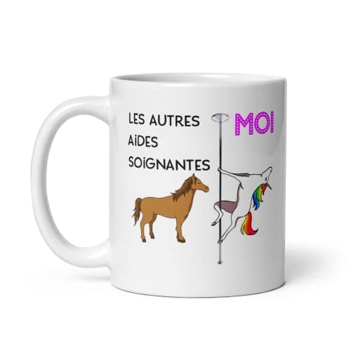 L'Esprit Des Anges Tasse-Mug Meilleure Aide-soignante Licorne - Idée Cadeau Humour Original Anniversaire