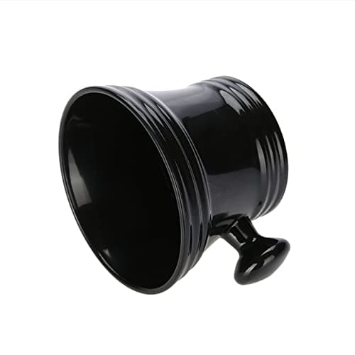 Bol de Rasage, Bol de Savon à Raser En Plastique 2 Couleurs, Bol de Crème En Mousse Ideal Men Pour la Maison(Noir)