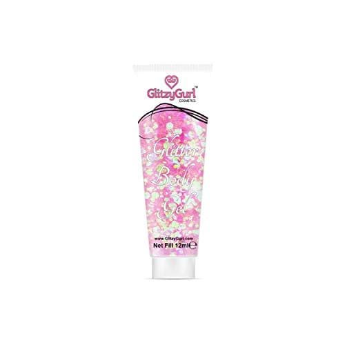 GlitzyGurl Gel cosmétique pour le visage le corps et les cheveux à paillettes holographiques Cotton Candy 12 ml
