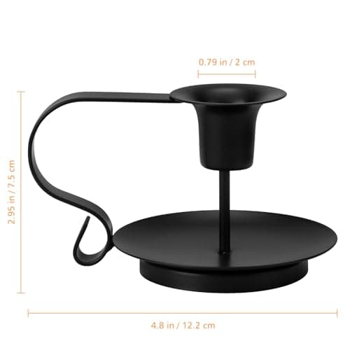 Ensemble de 2 Porte-Bougies en Fer Noir - Supports Élégants pour Chandelles - Porte-Bougeoirs Modernes pour Décoration d'Intérieur