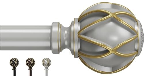 Tringles à rideaux,Épaisseur de la paroi du tube, Non Pliante, Tringle de rideau simple télescopique de 45 à 230 cm (17.7-91.0 pouces), Tringles à rideaux argentées pour fenêtres de 40 à 225 cm