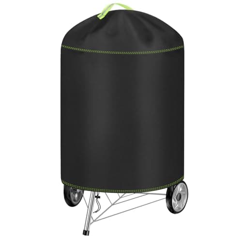 VDISRR Housse Barbecue Exterieur, 420D Oxford Bache Barbecue Exterieur Protection Ø63 x 88 cm, Anti-Vent/Solei/l'eau, Housse Plancha Convient la Plupart des Grills