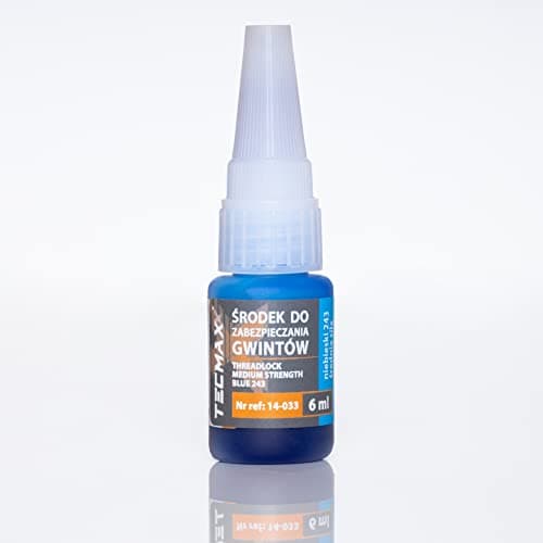 TECMAXX Liquide de sécurité de vis Bleu 6 ML - adhésif pour vis à Sec - Frein Filet Bleu