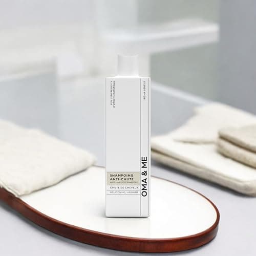OMA & ME Shampoing Antichute - Diminue la Chute des Cheveux, Favorise la Pousse et Améliore la Densité Capillaire - Soin Cheveux 90% d'Ingrédients d'Origine Naturelle, Fabriqué en France - 250ml