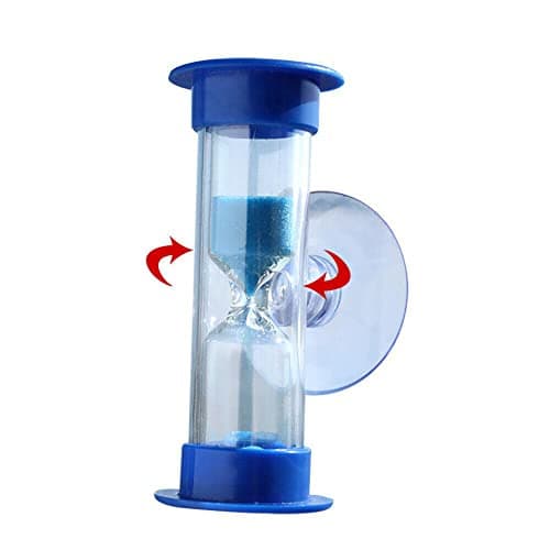 Sablier 3 min - Sable bleu - Sans pile - Minuteur de douche - Économie d'eau - Minuteur de brossage des dents
