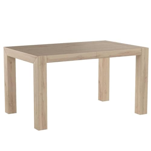 Mobili Fiver, Table Extensible Cuisine, Iacopo, Chêne Naturel, 140 x 90 x 77 cm, Mélaminé, Made in Italy