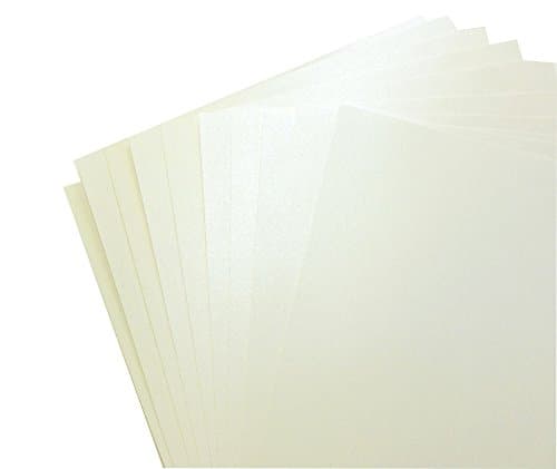 Syntego Papier A4 double face, effet quartz à reflets nacrés scintillants, pour imprimantes à jet d'encre et laser, 120 g/m2, ivoire (Pale Ivory) (50 feuilles)