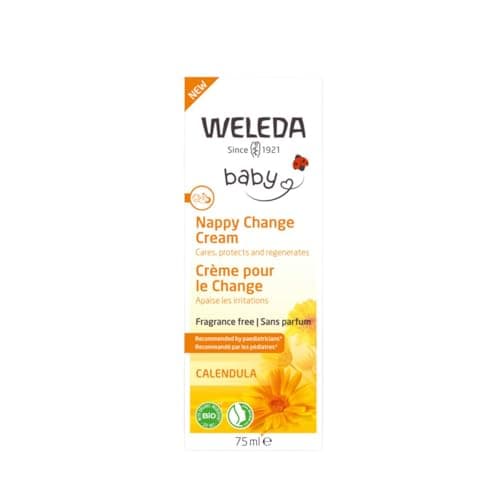 WELEDA - Crème pour le Change Calendula sans parfum - Pour le soin du siège des bébés - La peau est apaisée et protégée efficacement. Rougeurs réduites. - NATRUE - 75 ml